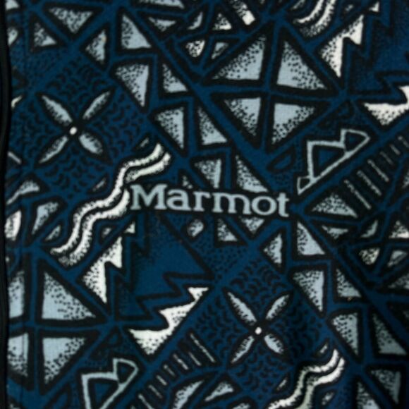 Marmot Jacket Mens Medium  Quarter Zip Blue Sweater Long Sleeve Stretch USA - Picture 2 of 12